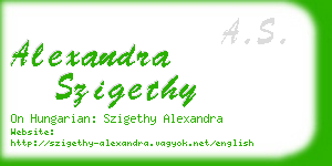 alexandra szigethy business card